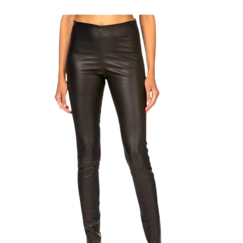 By Malene Birger Elenasoi Black Lambs Leather Pants Leggings 38 M